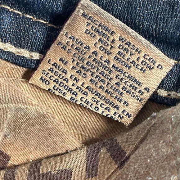 MEK Denim Santiago Distressed Straight Leg Jeans Sz 28 X 34 Long - Picture 14 of 14